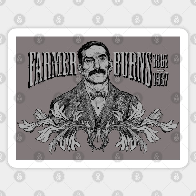 Farmer Burns (Grey) Sticker by Cyborg One